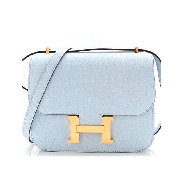 エルメス コンスタンス 18 ブルーブリュム エプソン ゴールド金具 ショルダーバッグ HERMES CONSTANCE 18 BLEU BRUME EPSOM GOLD HARDWARE【中古】