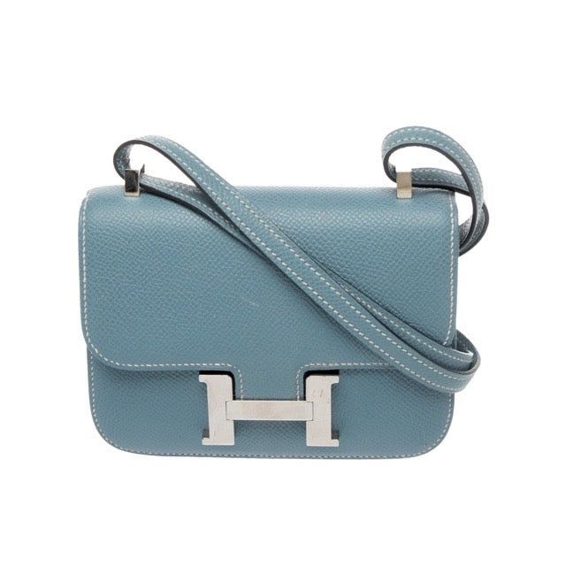 エルメス コンスタンス14 マイクロ ミクロ ブルージーン エプソン シルバー金具 ショルダーバッグ HERMES CONSTANCE 14 MICRO BLEU JEAN EPSOM SILVER HARDWARE【中古】