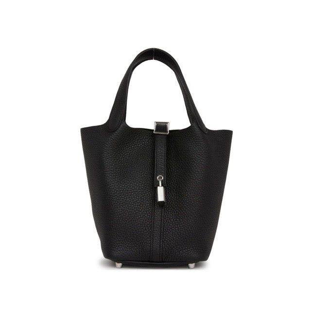 エルメス ピコタン鍵を掛けるPM Black トリヨンクレマンス しろがね色金具