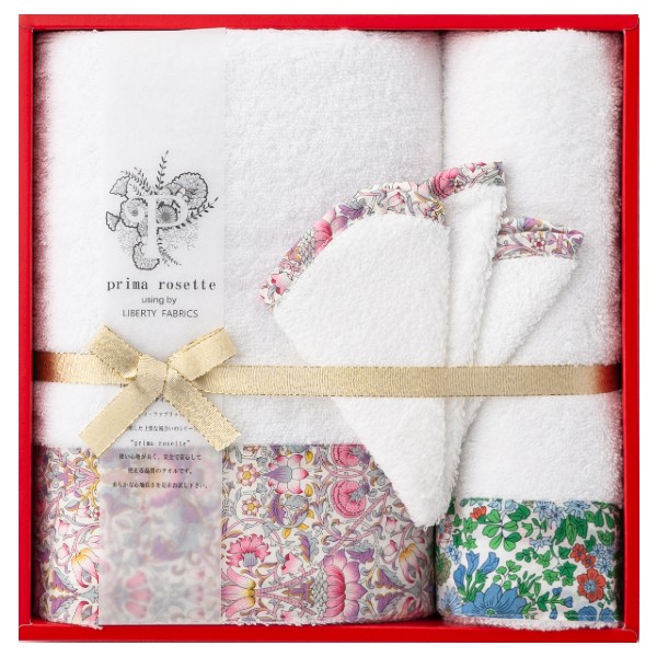 【ポイント5倍】リバティ prima rosette using by LIBERTY FABRICS リバティ タオルセット 【出産内祝い 内祝い お祝い 出産祝い お返し 返礼 結婚内祝い 新築内祝い 初節句内祝い 入学内祝い 七五三内祝い】【送料無料 送料込み】