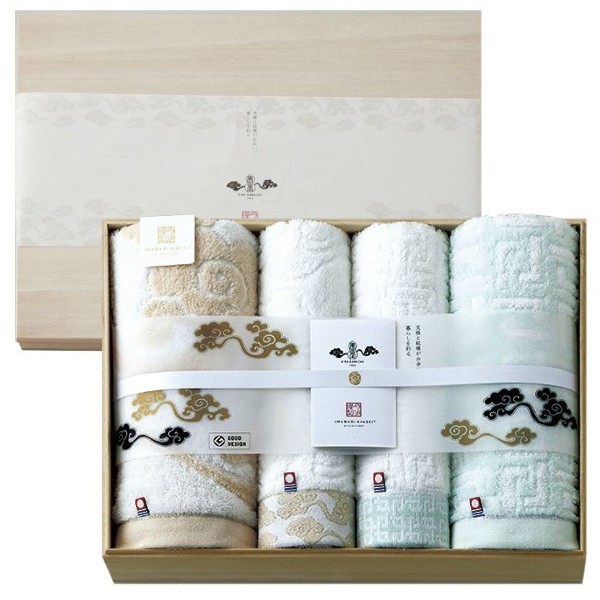 【ポイント5倍】imabari towel japan 今治タオル 今治謹製 雲母唐長 唐長文様 タオルセット（木箱入） 【内祝いギフト 内祝い お祝い ギフト 出産祝い お返し 返礼 結婚内祝い 新築内祝い 成人内祝い 初節句内祝 入学内祝い 快気祝い 高級】【送料無料 送料込み】