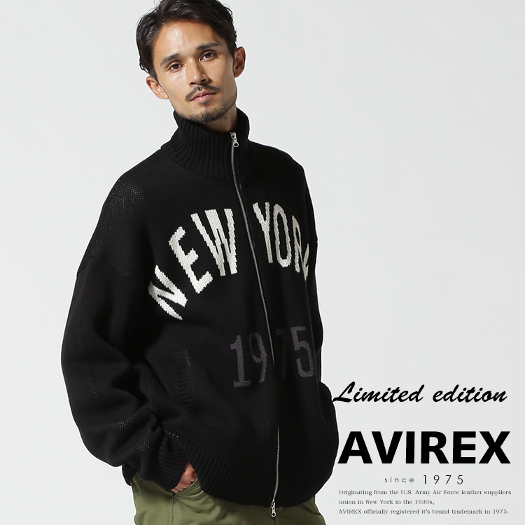 楽天市場】【AVIREX】《直営店限定》EMBOSS STAND ZIP JACKET