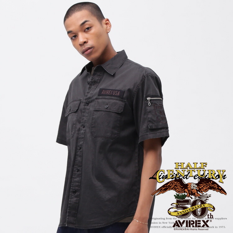 ★SALE｜AVIREX 公式通販｜ 《50th Anniversary》PIGMENT FATIGUE SHIRT / ピグメント ファティーグ シャツ (アビレックス アヴィレックス)メンズ 男性 ※セール品につき交換 返品不可