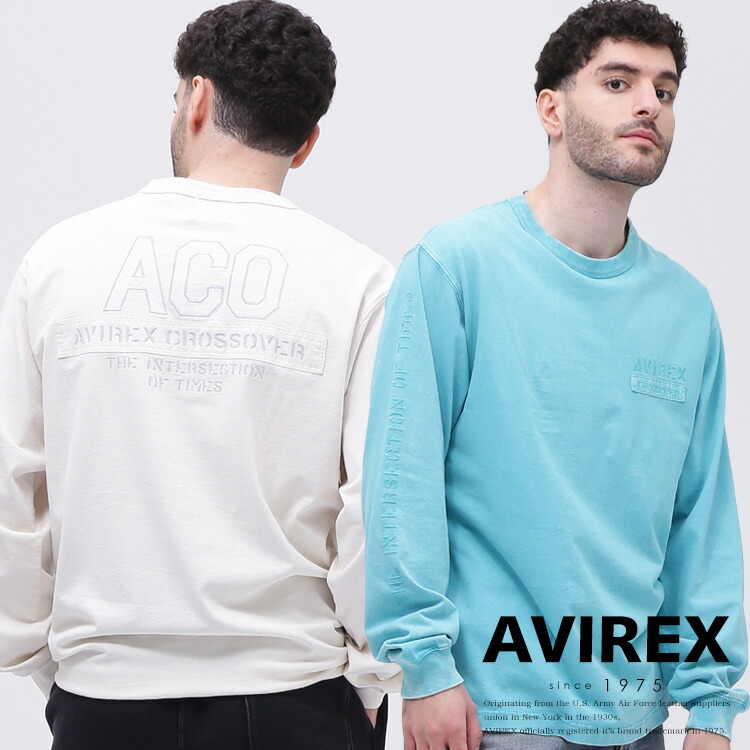 ★SALE｜AVIREX 公式通販｜ 《CROSSOVER》FADED WASH LONG SLEEVE T-SHIRT/フェイデッド ウォッシュ 長袖T (アビレックス アヴィレックス)メンズ 男性 ※セール品につき交換 返品不可