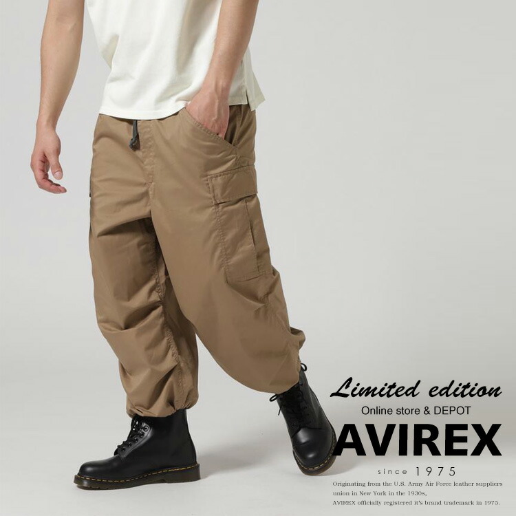 ★SALE｜AVIREX 公式通販｜ 《WEB&DEPOT限定》EASY CARGO CROPPED PANTS/イージーカーゴ クロップド パンツ (アビレックス アヴィレックス)メンズ 男性 ※セール品につき交換 返品不可