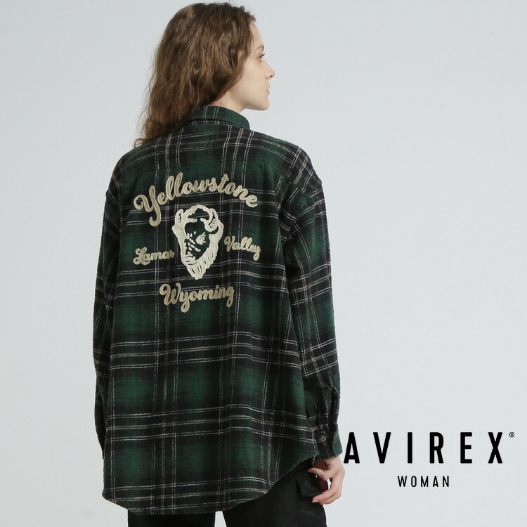 AVIREX 公式通販｜《WOMAN》EMBROIDERY CHECK SHIRT/刺繍チェックシャツ(アビレックス アヴィレックス)レディース 女性｜AVIREX