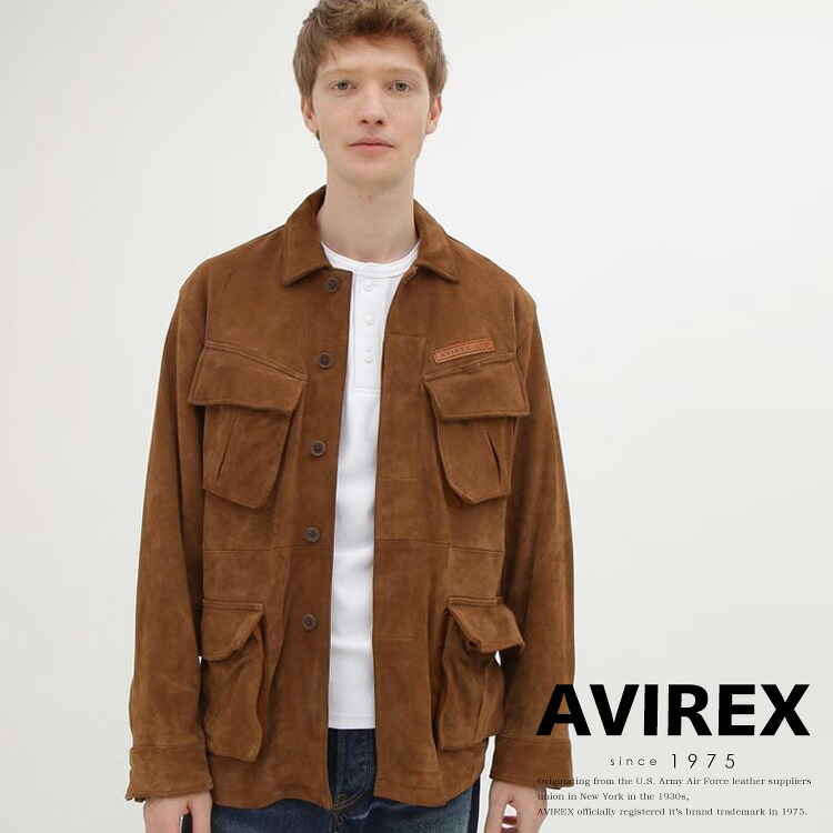 AVIREX 公式通販｜ GOAT SUEDE JUNGLE FATIGUE JACKET/ゴートスエード ジャングルファティーグジャケット (アビレックス アヴィレックス)メンズ 男性