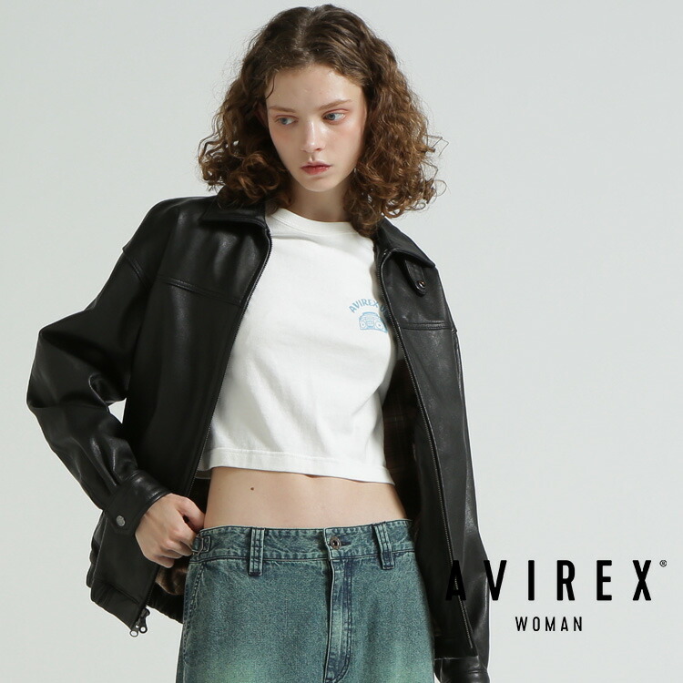 AVIREX 公式通販｜ 《WOMAN》GOAT VEGE SWING TOP/LEATHER JACKET/ゴート ベジ スウィングトップ レザージャケット (アビレックス アヴィレックス)レディース 女性