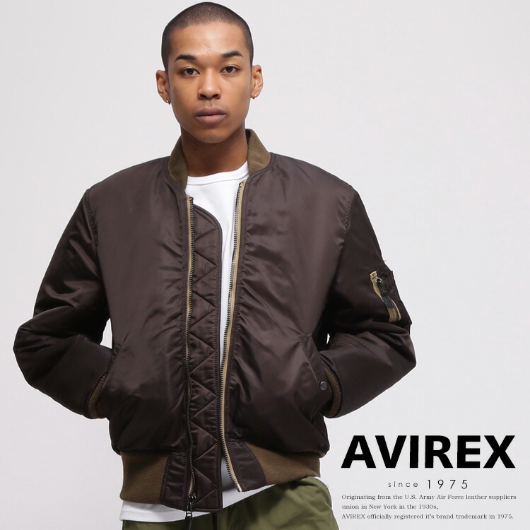 楽天市場】AVIREX (アビレックス)MA-1（チャコール、ブラック