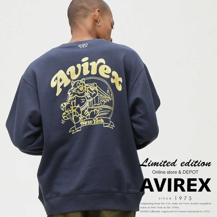 ★SALE｜AVIREX 公式通販｜ 《WEB&DEPOT限定》CREW SWEAT TOM CAT/クルースウェット トムキャット (アビレックス アヴィレックス)メンズ 男性 ※セール品につき交換 返品不可