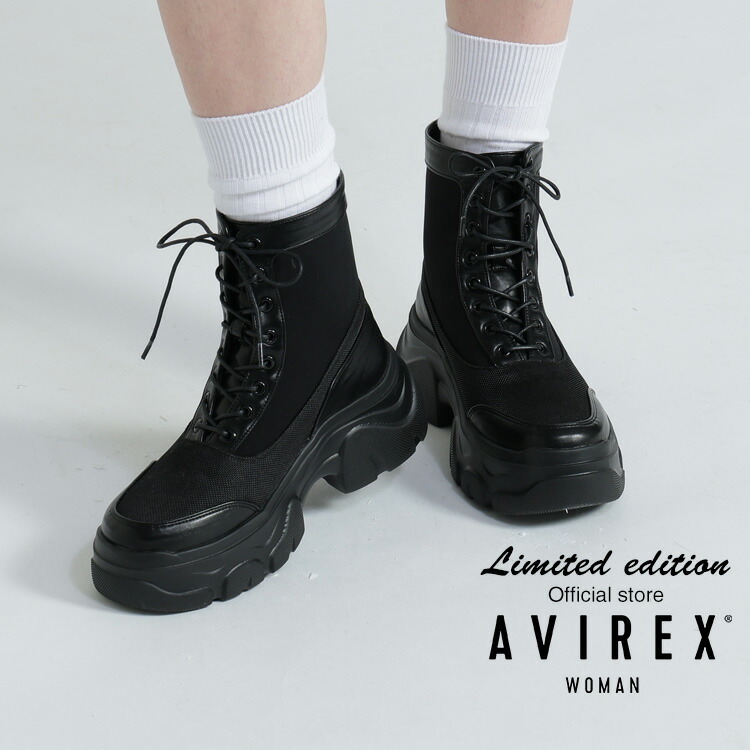 ★SALE｜AVIREX 公式通販｜ 《直営店限定》LACE UP PLATFORM BOOTS/レースアッププラットフォームブーツ (アビレックス アヴィレックス)レディース 女性 ※セール品につき交換 返品不可