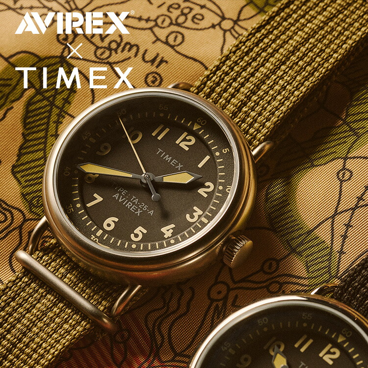 AVIREX 公式通販｜《AVIREX / TIMEX》TYPE-25A(アビレックス アヴィレックス)メンズ 男性 レディース 女性 男女兼用 ユニセックス｜AVIREX
