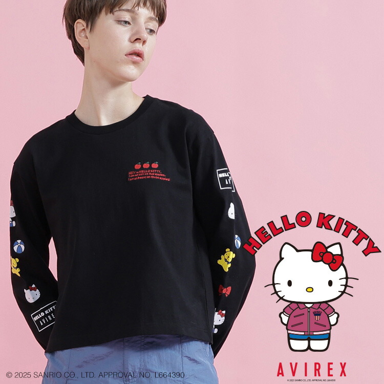 AVIREX 公式通販｜ 《AVIREX×HELLO KITTY》LONG SLEEVE T-SHIRT/ロングスリーブTシャツ (アビレックス アヴィレックス)レディース 女性