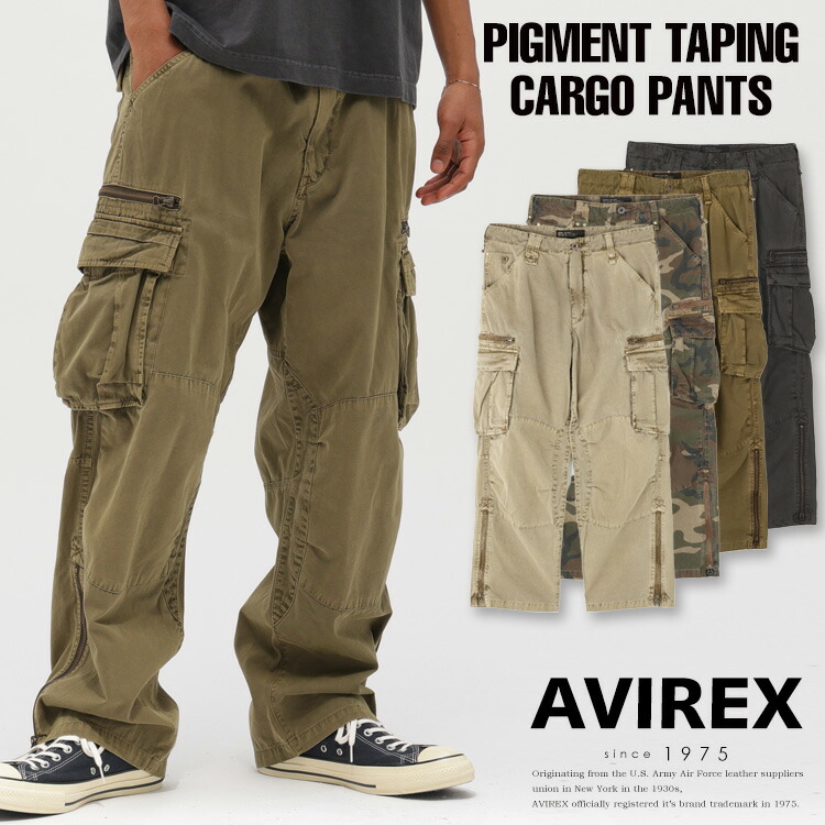 AVIREX 公式通販｜ PIGMENT TAPING CARGO PANTS/ピグメント テーピング カーゴパンツ (アビレックス アヴィレックス)メンズ 男性