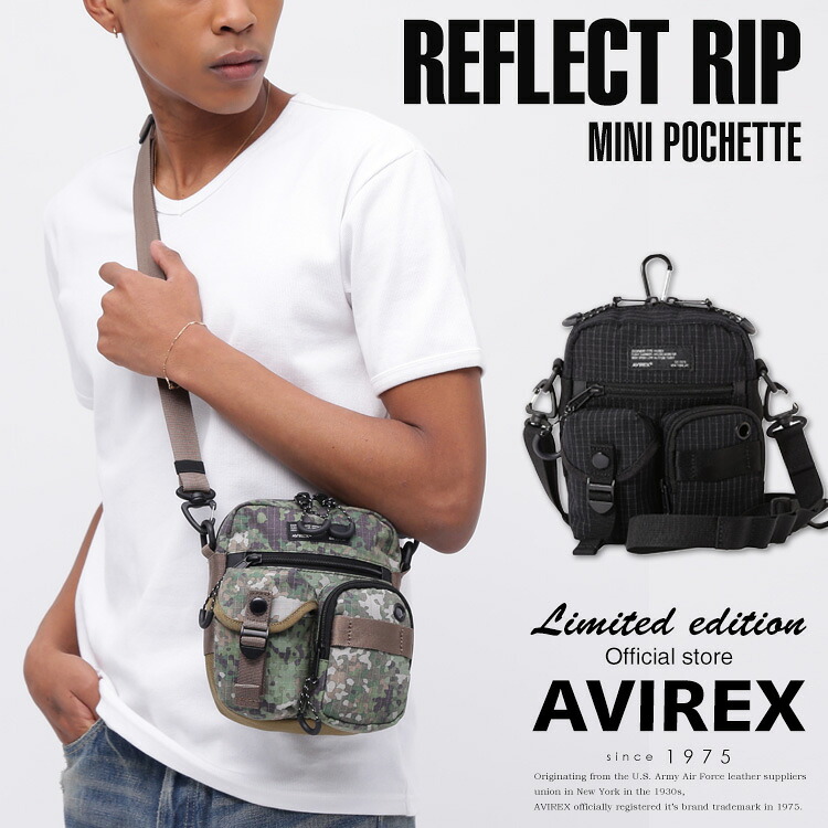 AVIREX 公式通販｜ 《直営店限定》REFLECT RIP MINI POCHETTE / リフレクター リップ ミニポシェット (アビレックス アヴィレックス) メンズ 男性 レディース 女性 男女兼用