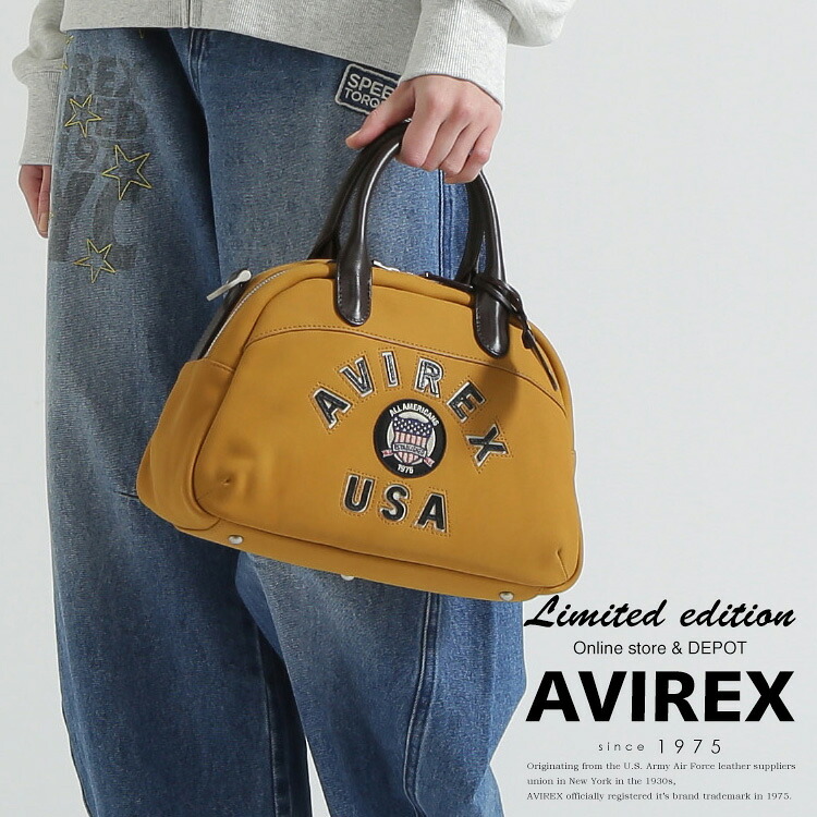 AVIREX 公式通販｜ 《直営店限定》LX VARSITY LEATHER MINI BOSTON BAG/バーシティ レザー ミニボストンバッグ (アビレックス アヴィレックス)レディース 女性