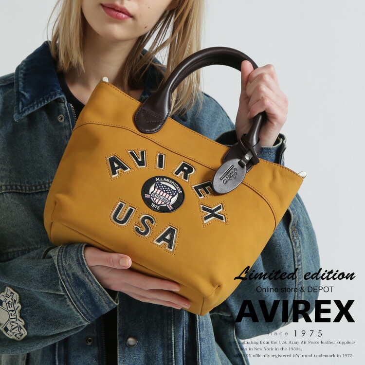 AVIREX 公式通販｜ 《直営店限定》LX VARSITY LEATHER MINI TOTE BAG/バーシティ レザー ミニトートバッグ (アビレックス アヴィレックス)レディース 女性 24,640円