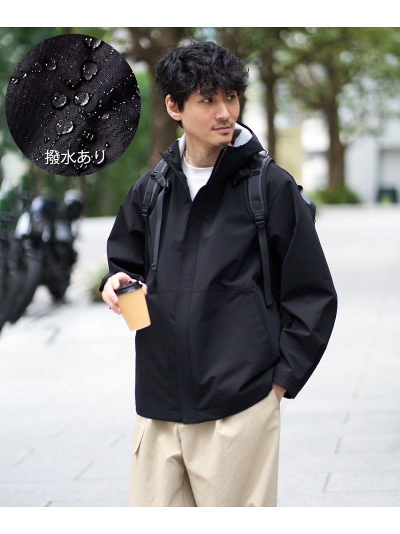 【撥水・防風・花粉防止・ストレッチ】SORONAラミネートコーティングマウンテンパーカー a.v.v アー・ヴェ・ヴェ ジャケット・アウター その他のジャケット・アウター ブラック ベージュ【送料無料】[ Fashion]