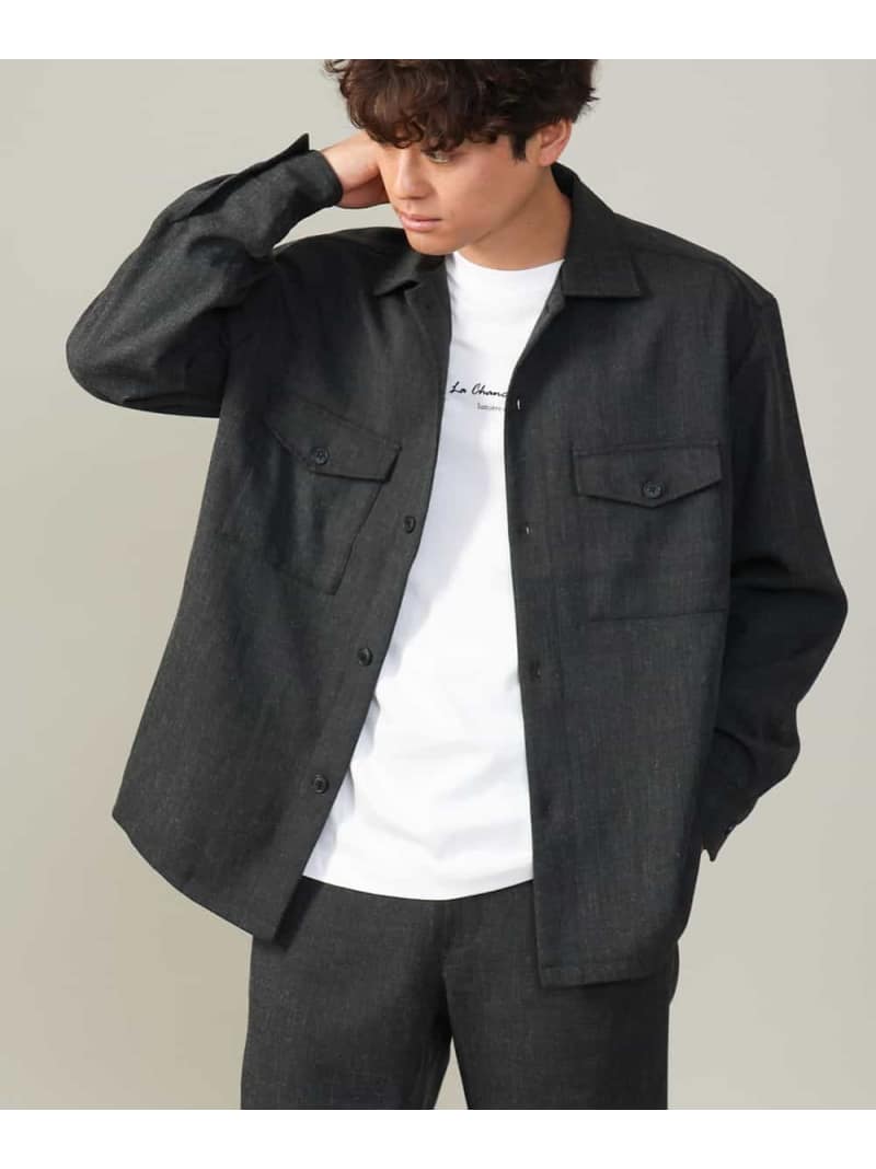 【SALE／46%OFF】【イージーケア】ダブルポケットシャツ (セットアップ可)リライトシリーズ1 a.v.v アー・ヴェ・ヴェ トップス シャツ・ブラウス グレー ネイビー ブラウン【RBA_E】[Rakuten Fashion]画像