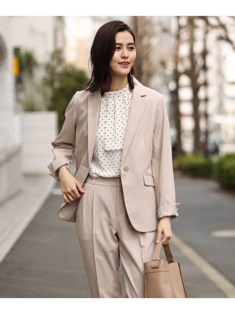 麻調テーラードジャケット A V V ジャケット ヴェ コート アー