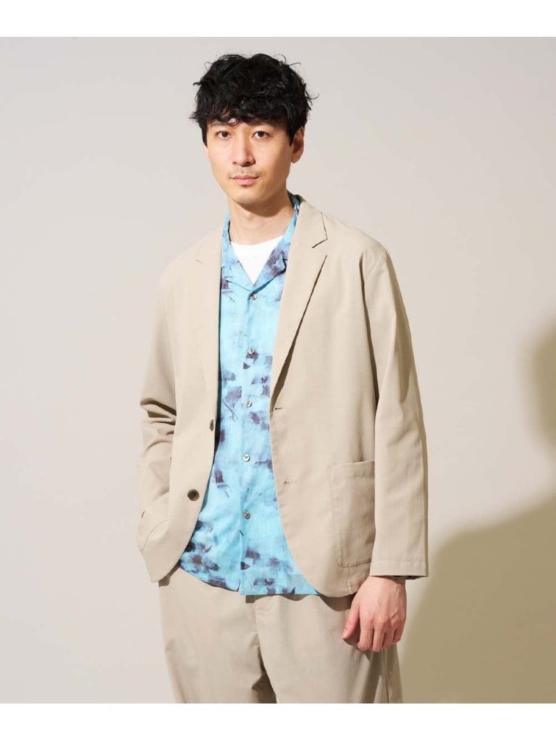春夏のカジュアルジャケットスタイルにぜひ【イージーケア/洗濯機で洗える/毛玉になりにくい/ストレッチ】春リライト テーラードジャケット a.v.v アー・ヴェ・ヴェ ジャケット・アウター テーラードジャケット・ブレザー ベージュ【送料無料】[ Fashion]