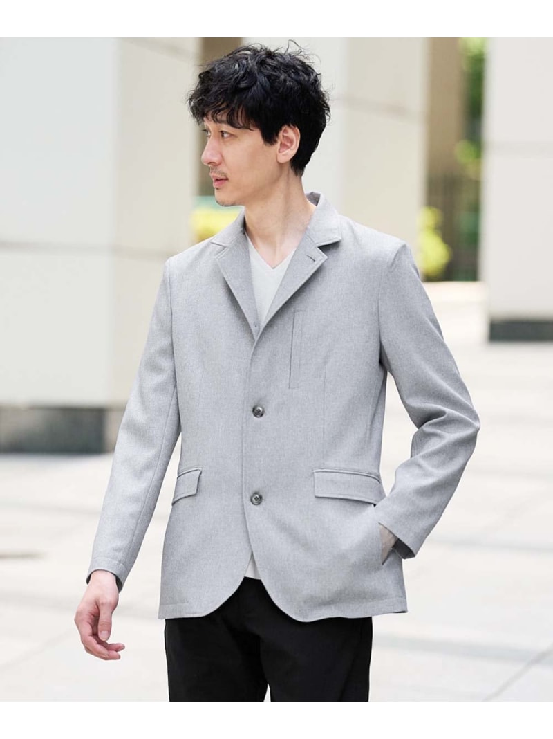 【SALE／20%OFF】【スマート/イージーケア/洗濯機で洗える/毛玉になりにくい/ストレッチ】ドライタッチメランジコンバーチブルジャケット a.v.v アー・ヴェ・ヴェ スーツ・フォーマル スーツジャケット ネイビー グレー【RBA_E】【送料無料】[ Fashion]｜a.v.v