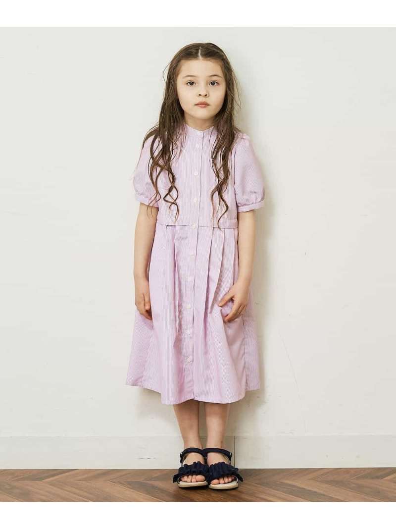 140 150 ウエストタックストライプワンピース アー A V V ヴェ 140 150 ウエストタックストライプワンピース アー A V V ヴェ