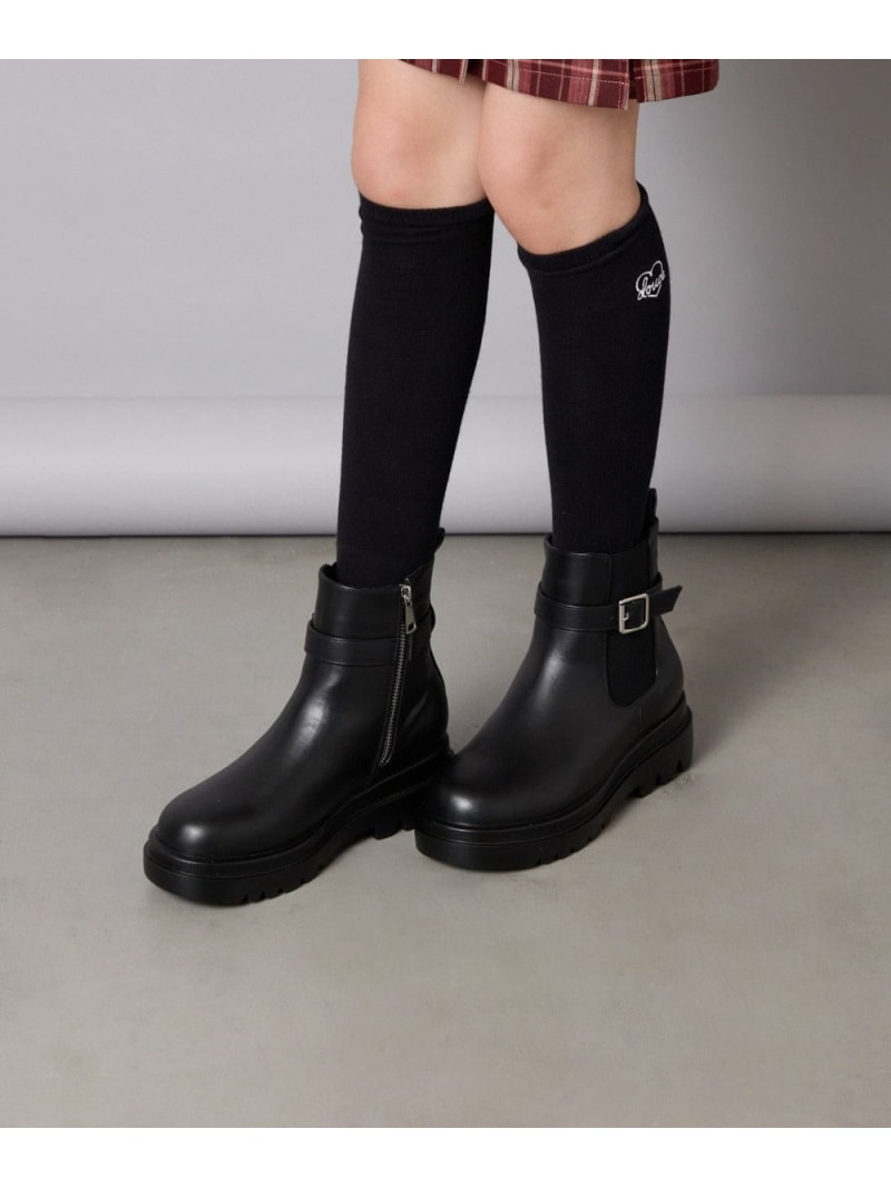 【SALE／20%OFF】[19-24cm]【滑りにくいタンクソール】サイドゴアブーツ a.v.v アー・ヴェ・ヴェ シューズ・靴 ブーツ ブラック【RBA_E】【送料無料】[ Fashion]