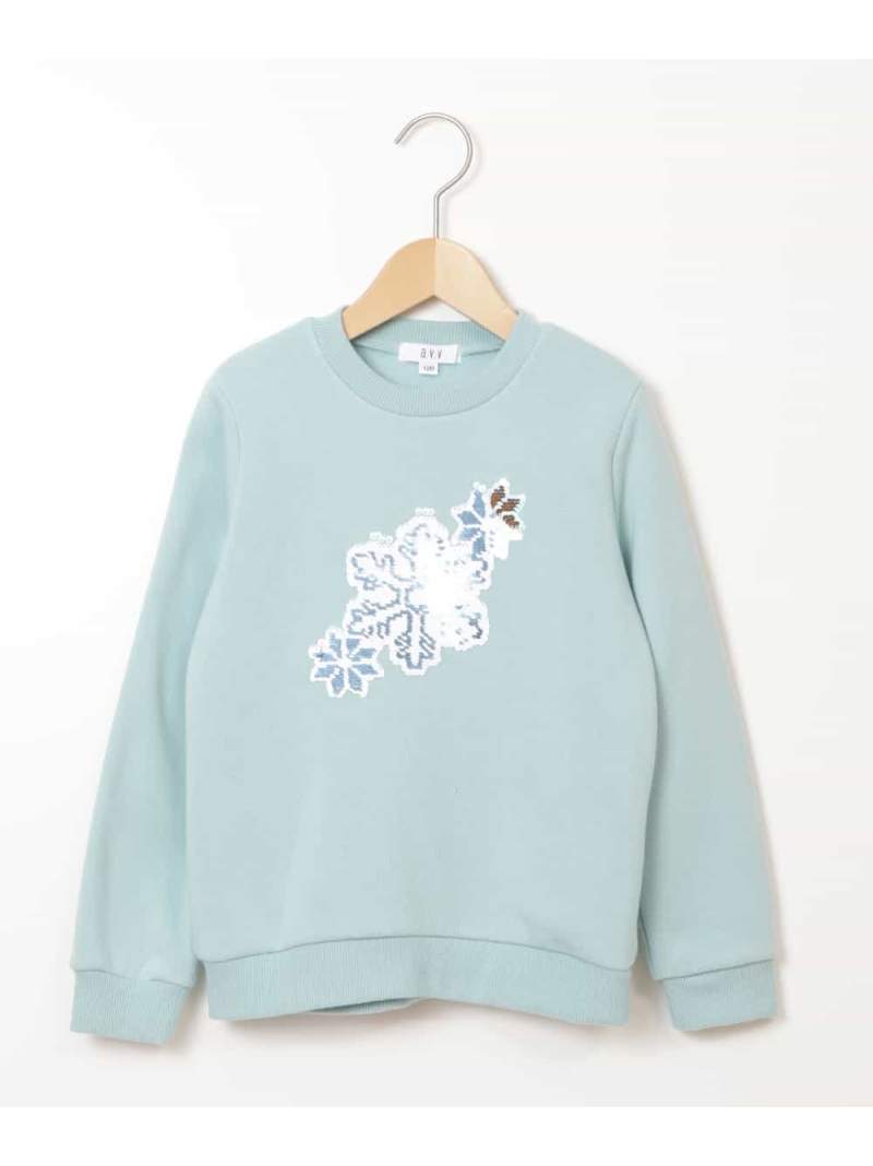 100 130 トゥインクルスパンコール裏起毛トレーナー アー A V V