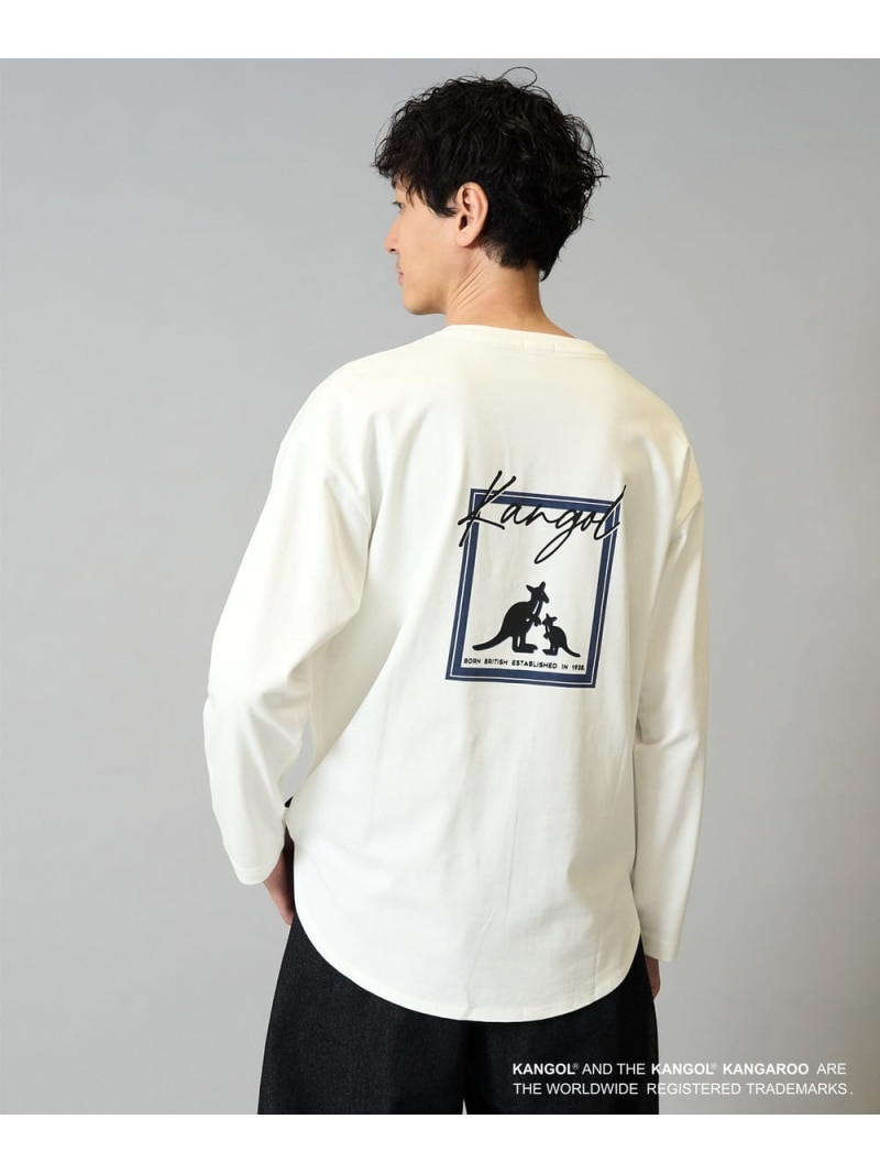 KANGOLスクエアプリントロングシルエットカットソー a.v.v アー・ヴェ・ヴェ トップス カットソー・Tシャツ ホワイト ブラック【送料無料】[ Fashion]