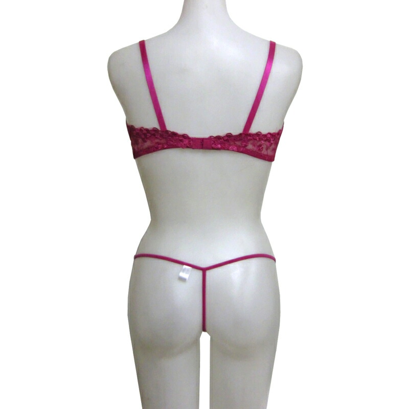 セクシーカップレスブラジャー＆Tバックショーツセット レディース | antiguaboreal.com