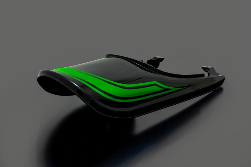 ARCHI アーキ ロングテールカウル メタリックディアブロブラック × キャンディライムグリーン　ロングテールカウル　2025年式Z900RS