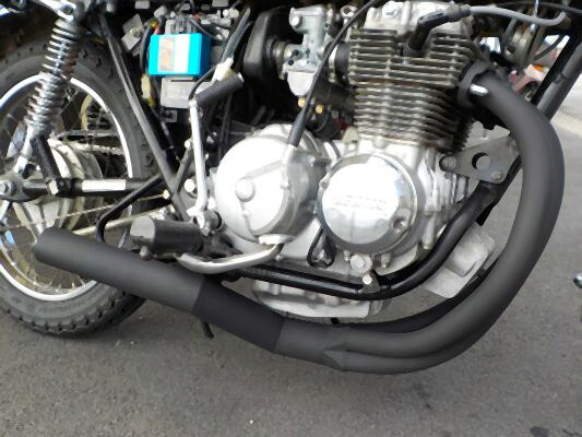 AGAIN アゲイン 手曲げストレートマフラー クロ CB400FOUR 空冷