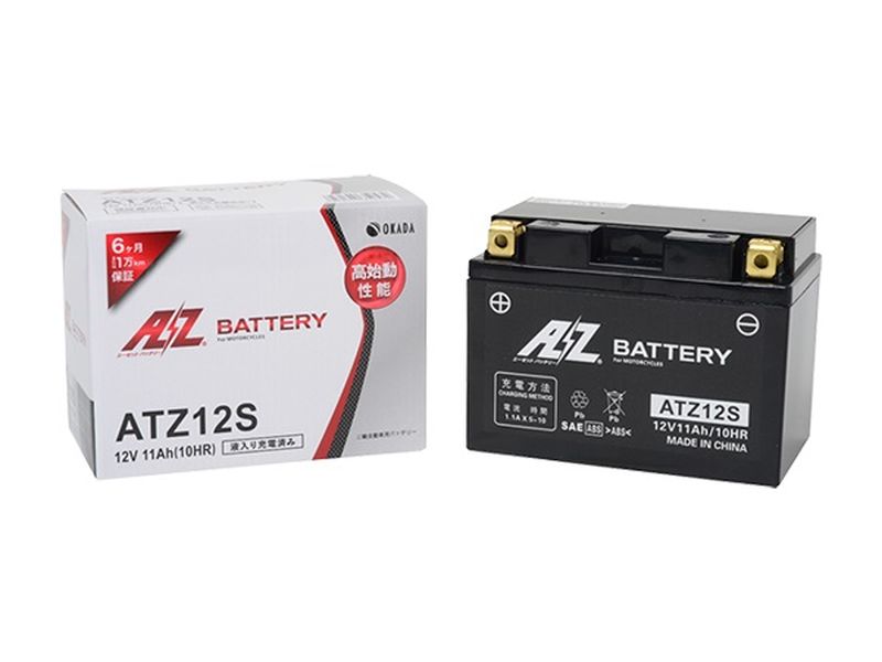 AZ BATTERY エーゼットバッテリー ATZ12-S 液入充電済み フォルツァ(MF06、MF08、MF10) VFR800(RC46) etc.|motofellow
