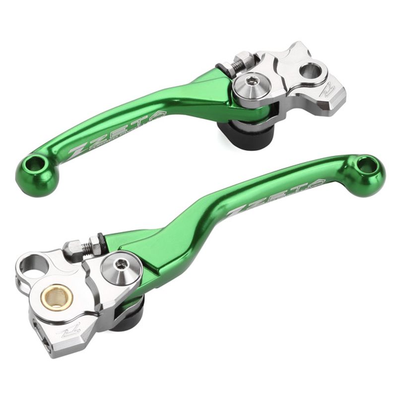 ZETA ジータ PIVOTレバーセット GRN 3Fi KX250F'13-,450F'13-18｜motofellow