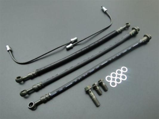 BRC ビーアールシー ブレーキホース黒フルセット(15点) CB400FOUR｜motofellow 17,586円