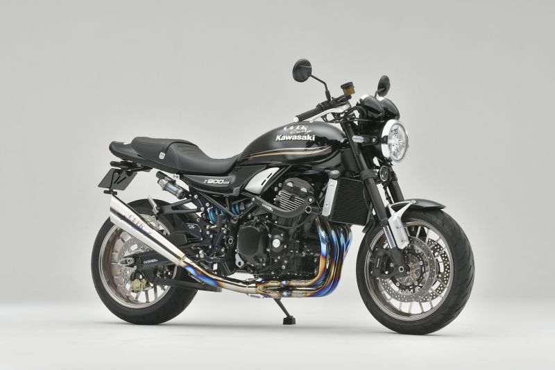 OVER Racing オーヴァーレーシング フルチタン メガホンマフラー 焼き色無し Z900RS/CAF? '18-'20/'21-'22|motofellow