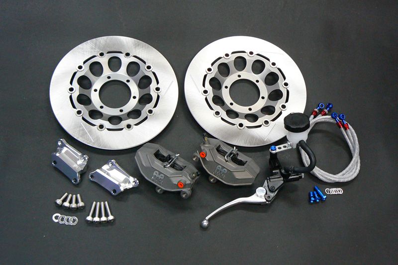 PMC ピーエムシー CP5569フロントフローティングブレーキキット(ホールデザイン/シルバー) ダブルディスク Z1/Z2