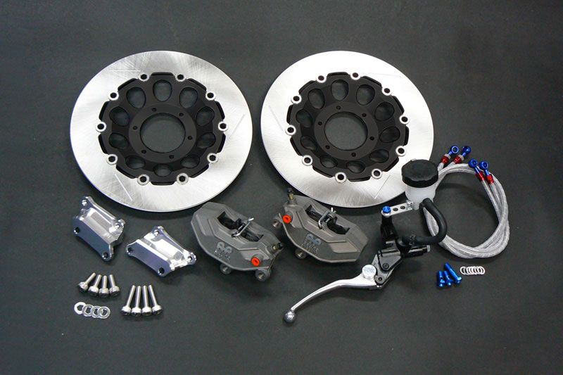 PMC ピーエムシー CP5569フロントフローティングブレーキキット(ホールデザイン/ブラック) ダブルディスク Z1R etc.