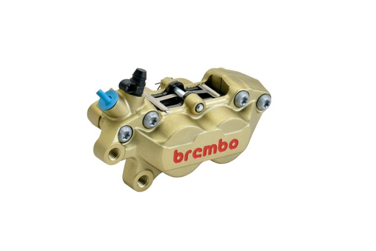 brembo ブレンボ Axial 4Pキャリパー GLDキャスト 左用40mmピッチ 赤ロゴ 【即発送可能】