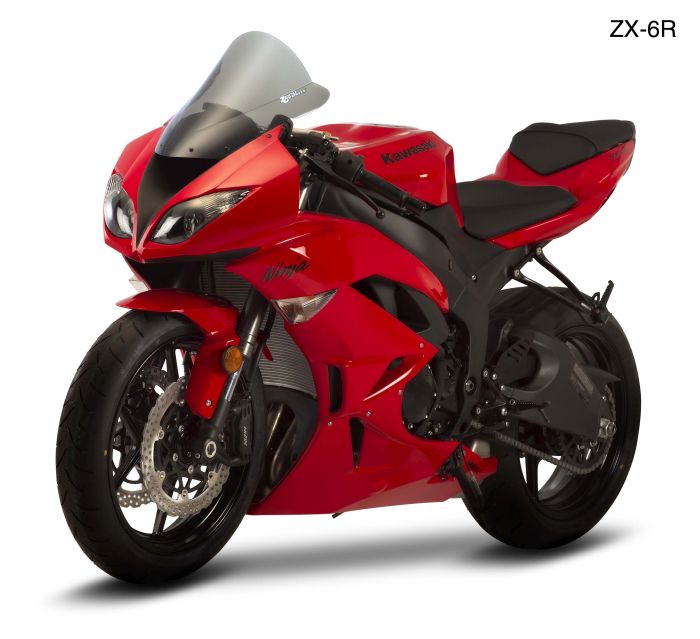 ZX-6R　2024年式以降　ゼログラビティ　ダークスモーク　ダブルバブル Kawasaki ZX-6R (636), 2024+, Zero Gravity Wind Screen