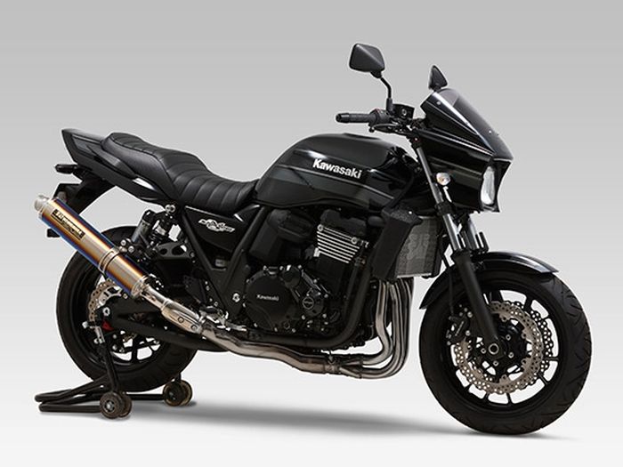 YOSHIMURA ヨシムラ スリップオン サイクロン LEPTOS チタンブルーカバー KAWASAKI ZRX1200ダエグ