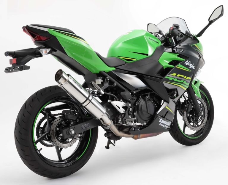 BEAMS ビームス R-EVO2 スリップオンマフラー SMB(スーパーメタルブラック)/重量（純正3.3kg）：2.35kg ニンジャ400｜motofellow