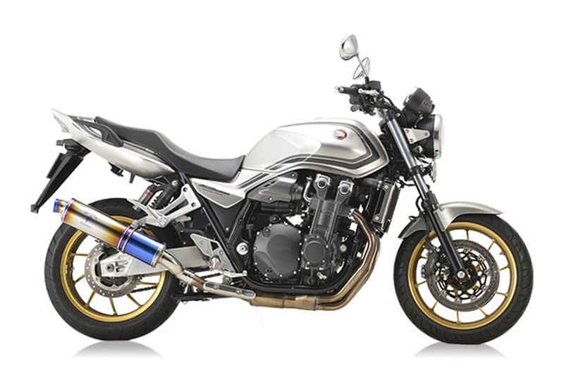 r's gear アールズギア ワイバンクラシック スリップオン Sタイプ チタンドラッグブルー CB1300SF/SB('21-)('18-'20)('14-'17)|motofellow