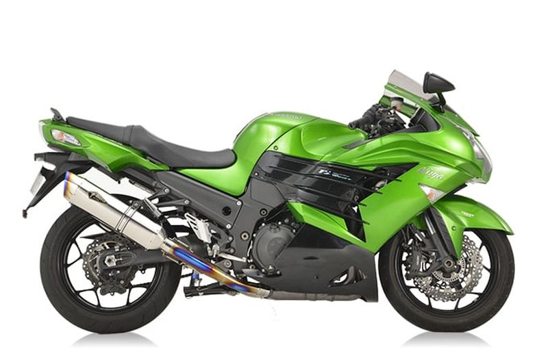 r's gear アールズギア リアルスペック ツイン スリップオン チタンポリッシュ Ninja ZX-14R '12-'20