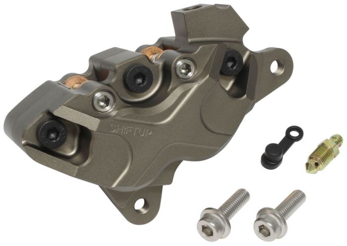 SHIFT UP シフトアップ ビレットキャリパー スモークチタン 4POT Xキャリパー for 220mm SHIFT UPロゴ
