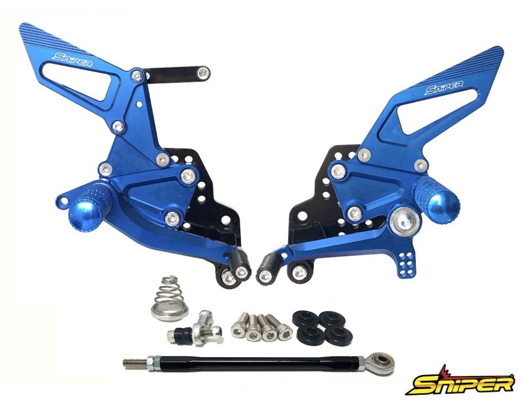 SNIPER スナイパー バックステップ青 ABS対応4ポジション＋ レーシング用6ポジション NINJA ZX-25R ZX-4R ストリート用
