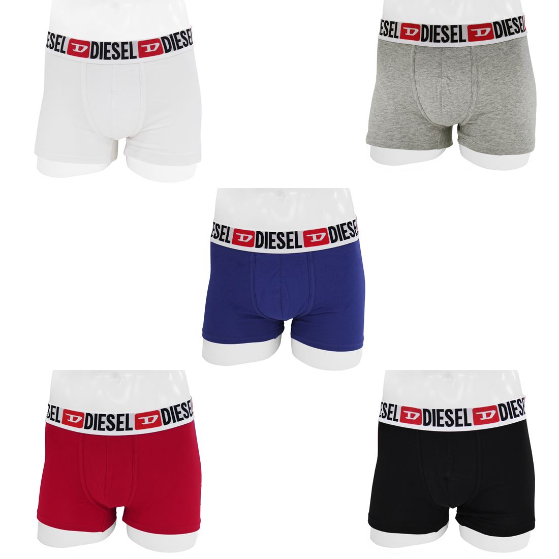 DIESEL ディーゼル　SUAG/DDAI E6826　5枚セット マルチカラー アンダーウェア ボクサーブリーフ　ボクサーパンツ 下着　肌着　メンズ　紳士　紳士用　男性　ロゴ　ブランド　カジュアル　シンプル｜カウフル　店