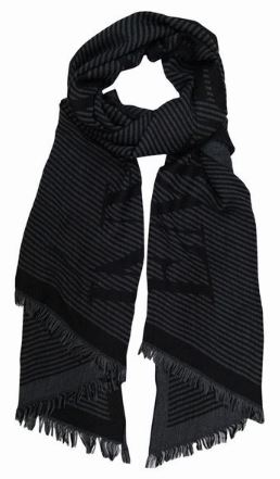 EMPORIO ARMANI　エンポリオ アルマーニ AW22 625303 2F363 00020 スカーフ　マフラー　BLACK ブラック 専用BOX付き 箱付き 送料無料 ストール レディース 高品質 無地 新作 メンズ マフラー 秋冬 ギフト 秋 冬 クリスマス