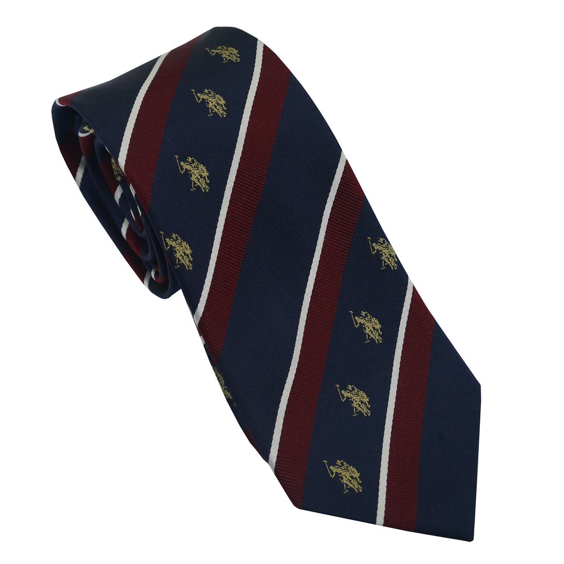 U.S. POLO　ネクタイ(先幅:約8cm)USPA-115 RED/BEIGE 2024AW レッド/ベージュ 送料無料 プレゼント ギフト メンズ